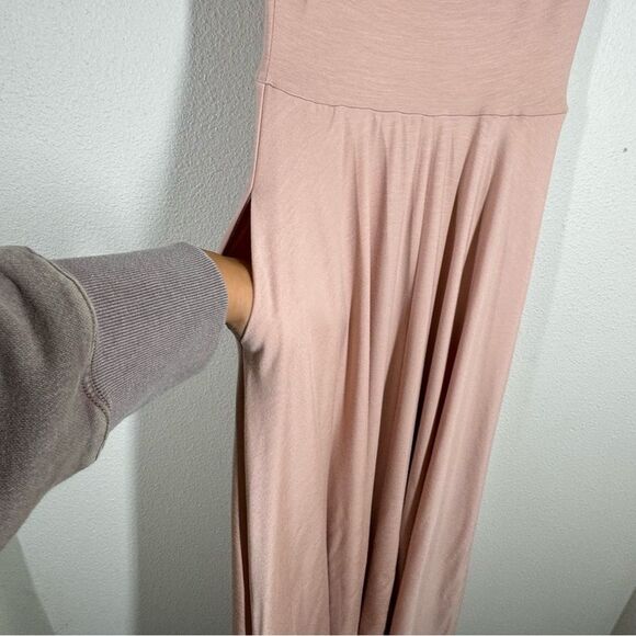 Reformation Rou Jersey Knit Midi Dress Blush Pink Sleeveless Ballet Casual Small - Picture 3 of 6